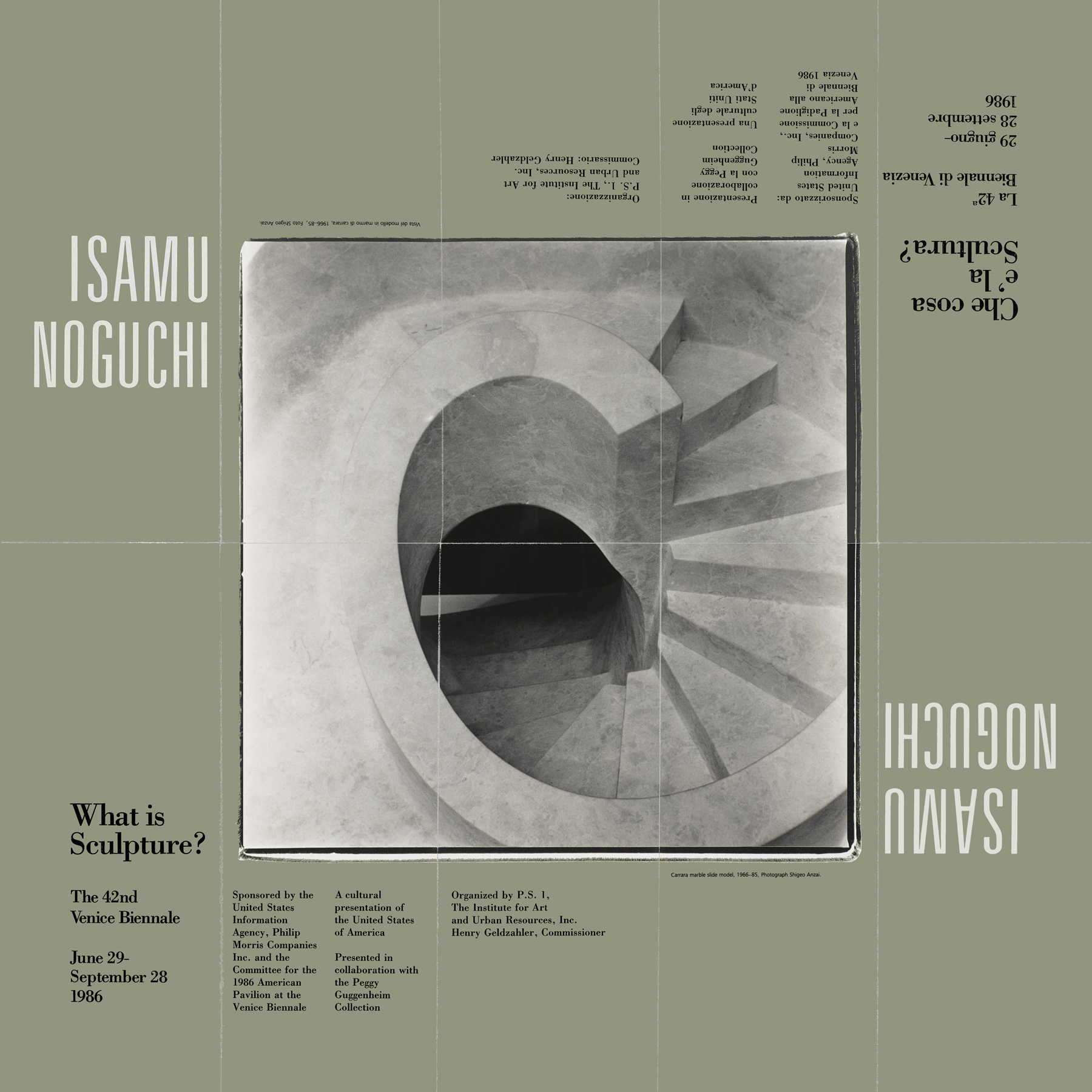 Representing America Isamu Noguchi At The 1986 Venice Biennale The Noguchi Museum