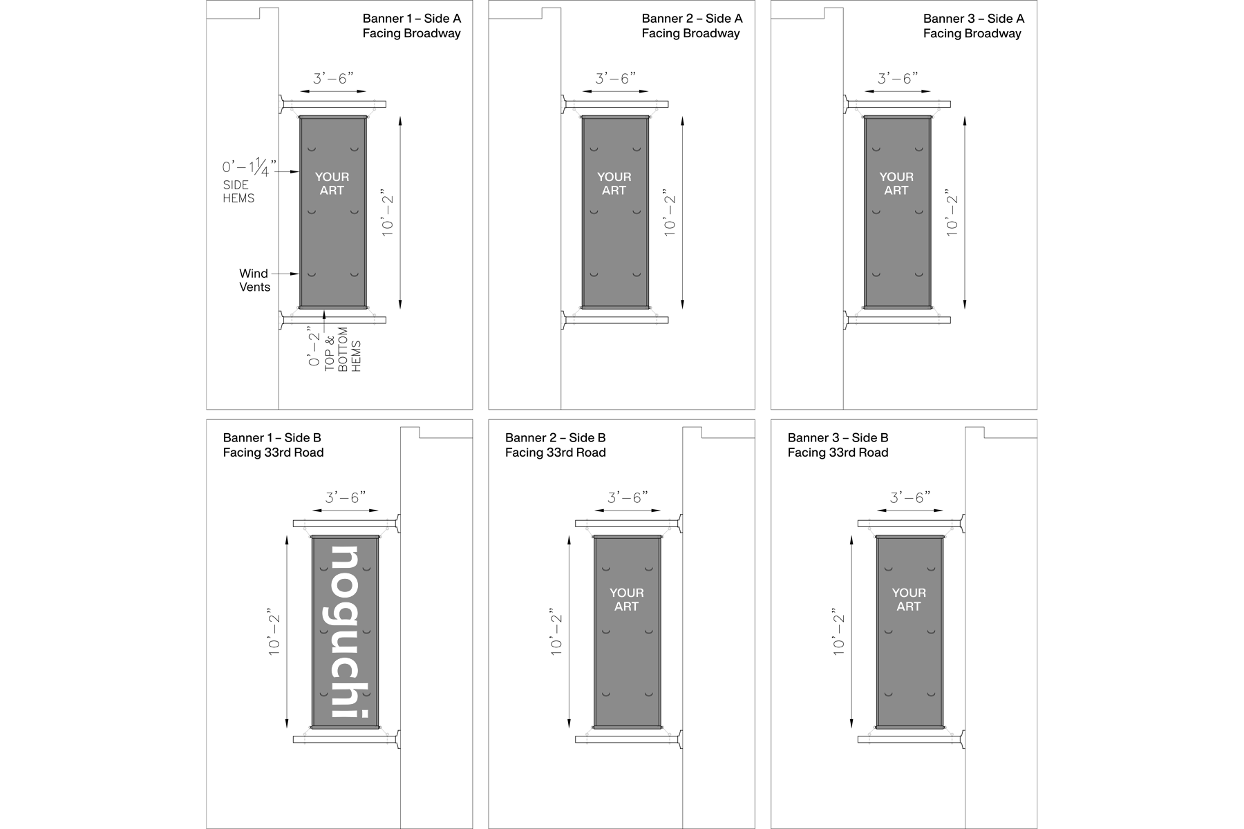 Noguchi Banner Design Specifications